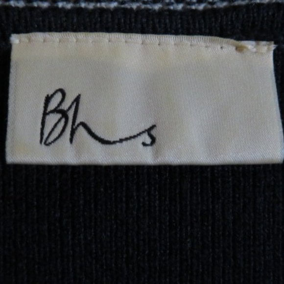 *Vintage* bhs Navy Blue Knit Top Size 16 (K376) - Picture 4 of 7